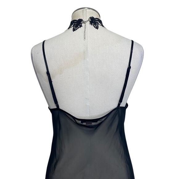 VTG Via Nicci Sheer Cowl Neckline Whimsygoth Fairy Dress - Picture 11 of 16